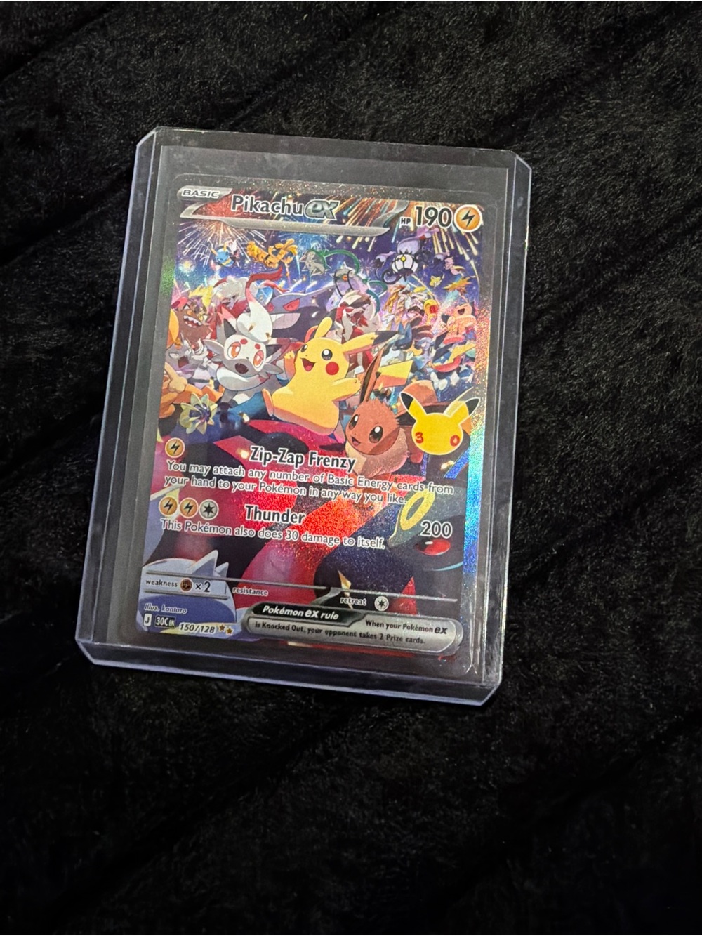 Pikachu ex Holographic Trading Card - Yellow